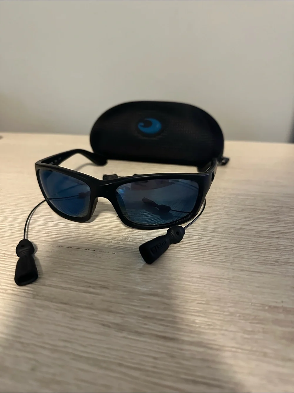 Costa Del Mar Jose Men's Sunglasses Blackout/Blue Mirror Polycarbonate, Size L